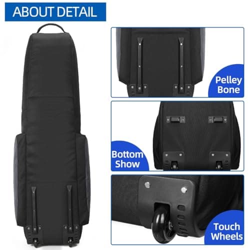 TurnWay Foldable Golf Travel Bag Flight with Wheels — view 5