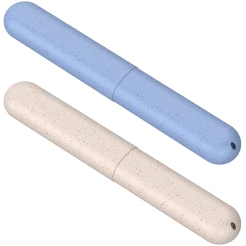 AMCC 2 Pack Travel Toothbrush Case Portable Plastic Holder Protector Cover
