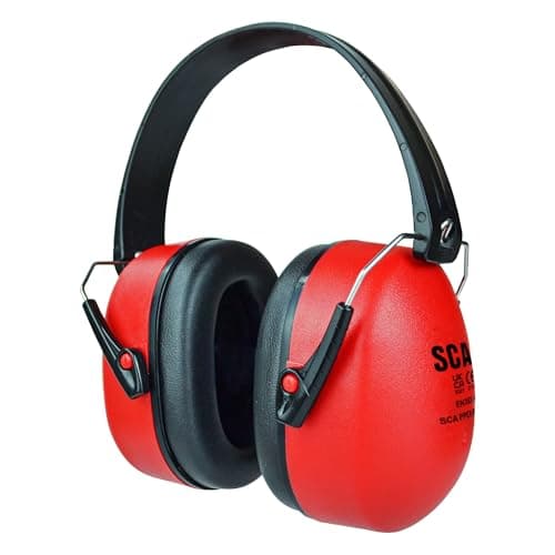 Scan SCAPPEEARCOL Collapsible Ear Defender SNR28 Rated,Red (Pack of 3)