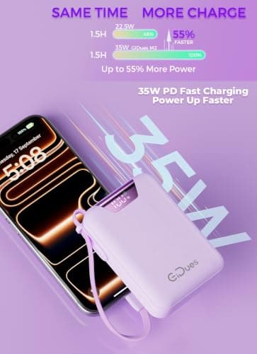 Gidues M2 Portable Charger (purple) — view 4
