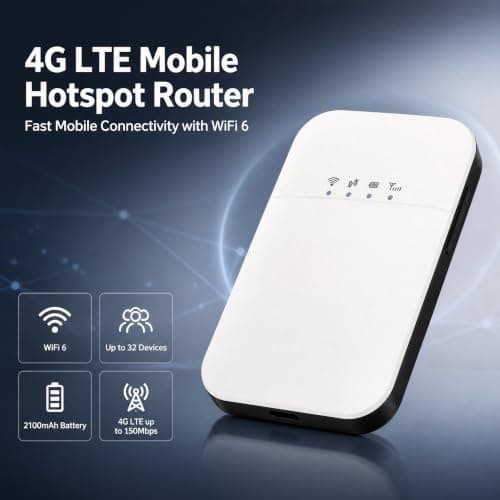 Garsent 4G LTE Mobile Hotspot, WiFi 6 2.4GHz 2100mAh — view 2