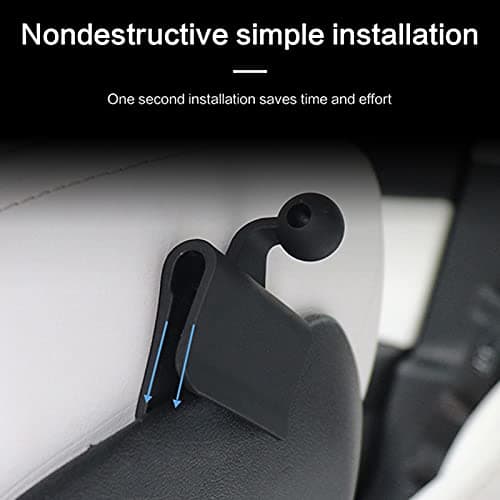 Aramox Car Headrest Mount Holder for TESLA Y, Back Seat Mobile Phone and Tablet Mount (2019-2021), Portable Tablet Holder with Adjustable Arms and Rotating Stand for Safe Entertainment During Travel — view 2