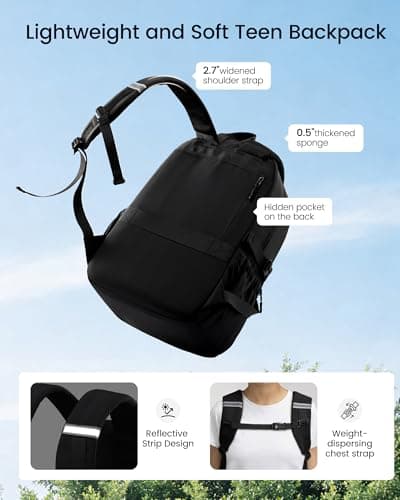 LOVEVOOK 15.6 Inch Laptop Backpack for Women, Waterproof School Work Bag — view 4