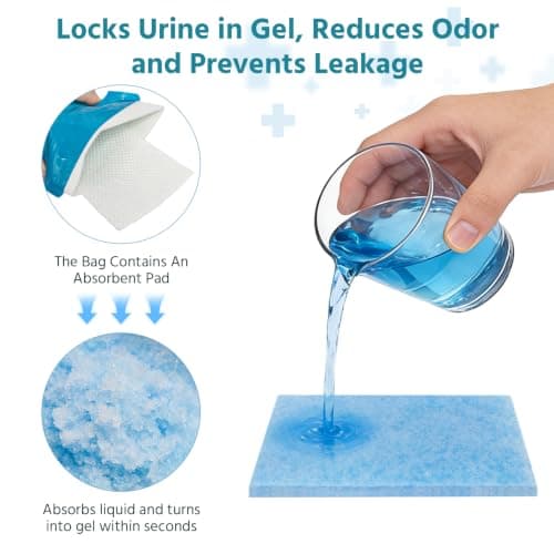 Newthinking Disposable Urine Bags, 850ML Emergency Camping Pee Bags Unisex — view 4