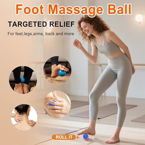 Ankle Balance Board Cork Foot Strengthener Trainer with Massage Ball & Resistance Bands for Balance Stability & Foot Strength Office Home Gym Workouts — view 4