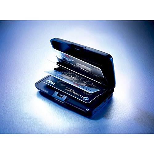Burwells RFID Aluminium Wallet Credit Card Holder with 2000mAh Power Bank USB Charger Anti Fraud ID Identity Theft Contactless Credit Debit Bank Card Protection Protector — view 4