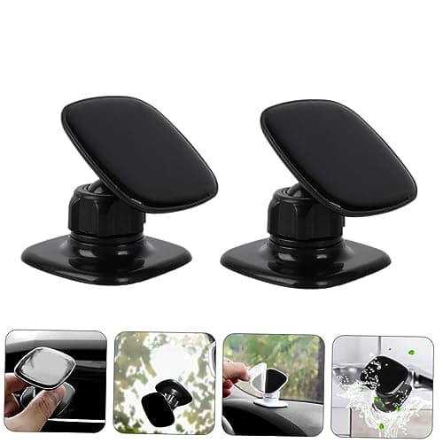 SEWACC 2Pcs Adjustable Car Phone Holder Mount Brackets Black ABS Material with Creative Design Protects Mobile Suitable for Car Dashboard and Windscreen Use — view 6