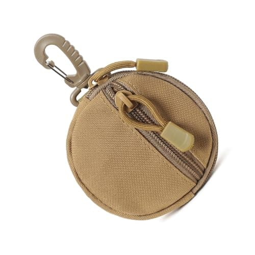 Round Zipper Bag with Quick Release Clip, Perfect for Hiking, Travel, Daily Use, Holds Earphones, Portable Earphone Organizer Pouch — view 2