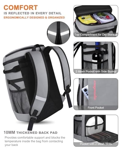 Capolo Cooler Backpack Insulated Leak Proof for Women Men Soft Cooler Bag — view 5