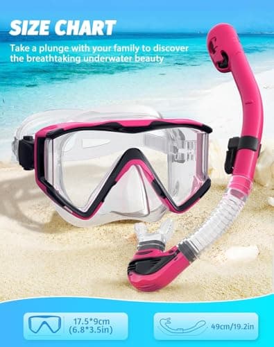 Zeligerstar Snorkel Set Adults, 3 Window Panoramic Mask, Anti-Fog Dry Top — view 6