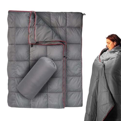Down Camping Blanket Packable Portable Down Filled Camping Quilt