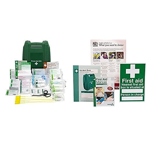 Safety First Aid Group EV Plus BS Workplace Kit MD with HSE Compliance Supersize Kit Bundle