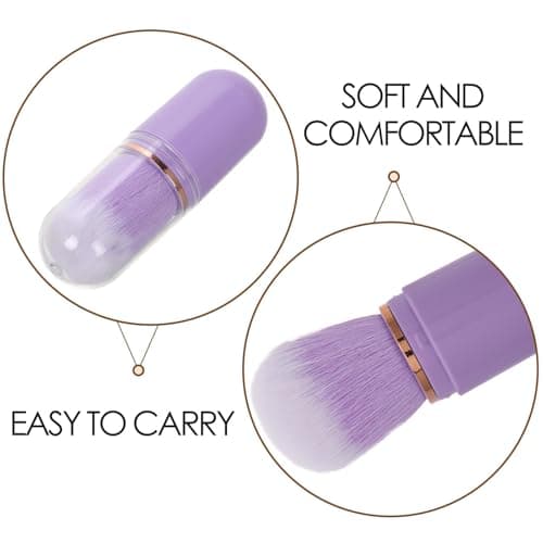 Mini Retractable Makeup Brush for Cheeks, Travel Blush Brush — view 3