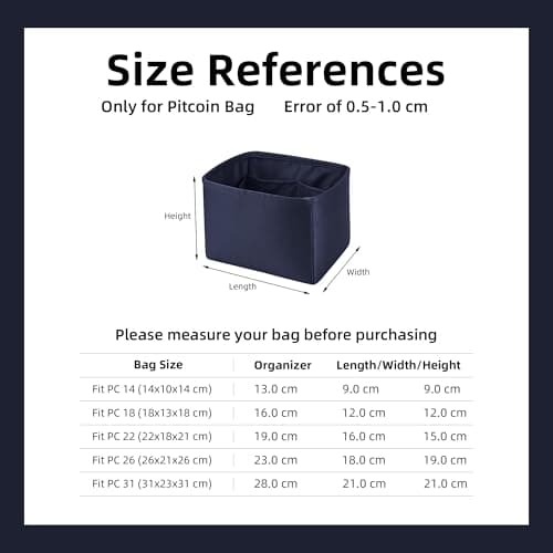 DGAZ Silk Purse Organizer Fits picotin18/22Bags, Silky Smooth, Luxury Handbag Tote in Women Bag Shapers (Blue Nuit, PC22) — view 6