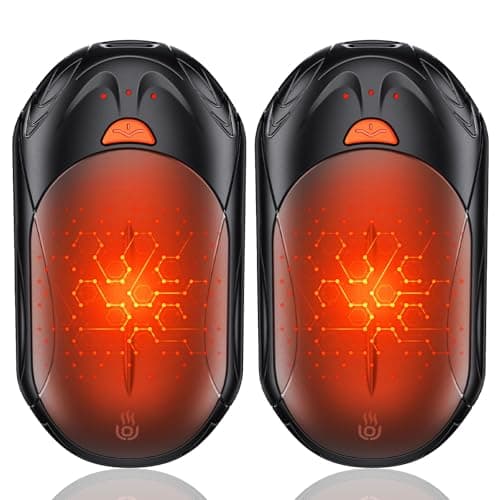 2-Pack Hand Warmer Rechargeable 6000mAh OUTJUT Portable Pocket Warmer 3 Heating Modes USB Electric Split Rechargeable Hand Warmer Suitable for Outdoor Sports, Camping, for Reno Patients