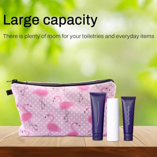 Tabanzhe Small Cosmetic Bag-Travel Makeup Bag Make Up Pouch for Women Girls Cute Pink Toiletry Bag Waterproof Portable Cosmetics Storage Pouch Purse — view 3