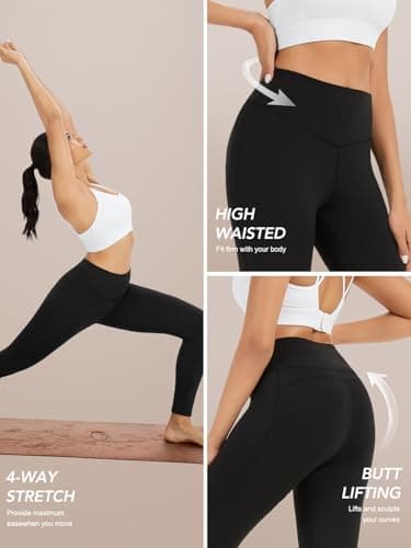 Orrfreer 3 Pack Fleece Lined Leggings for Women High Waisted Thermal Leggings Winter Warm Yoga Pants for Ladies Running Hiking Skiing Gym 3 Black M — view 4