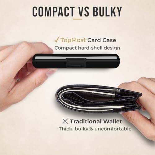 TopMost RFID Blocking Aluminum Credit Card Holder for Men & Women - Slots for 12 Cards & Tickets, Orchid, Small, Card & Cash Holders — view 6