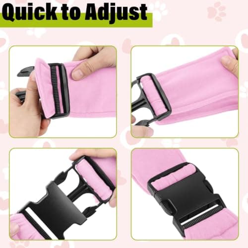 Puppy Carrier - Reversible Hands-free Dog Carry Sling for Small & Medium Dogs & Cats, Soft & Comfortable, Adjustable Dog Carrier Bag Shoulder Tote for Outdoor Walking, Travel & Shopping (Pink) — view 4