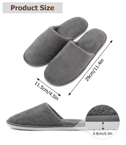 YOZAIUUI Hotel Slippers for Guests - 10 Pairs Disposable Pack — view 6