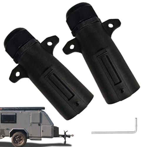 7 Pin Trailer Connector 2 Pieces RV 7 Pin Trailer Plug with Ip68 Waterproof