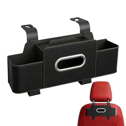 Back Seat Organizer Waterproof Leather Pocket with Hook