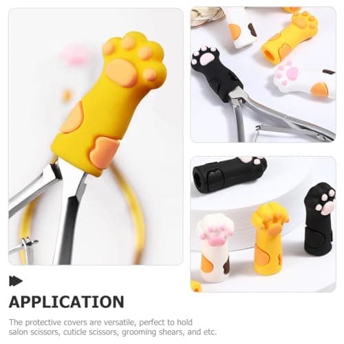 minkissy Cat Paw Cuticle Nipper Cover 3 Pack Silicone Cuticle Scissors Cover Nipper Protective Cap for Nail Nippers Pedicure Tool Scissors Protective Sleeve for Salon Travel Storage — view 5