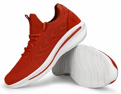 Giniros Casual Trainers Athletic Sneakers Gym Sports Shoes for Women Red 5 — view 6