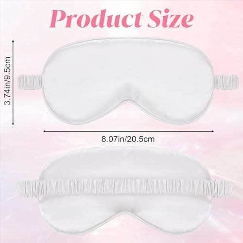 KFHENSOMR Silk Sleep Eye Mask 4 Pack Mulberry Silk Sleep Mask, Pink, White — view 2