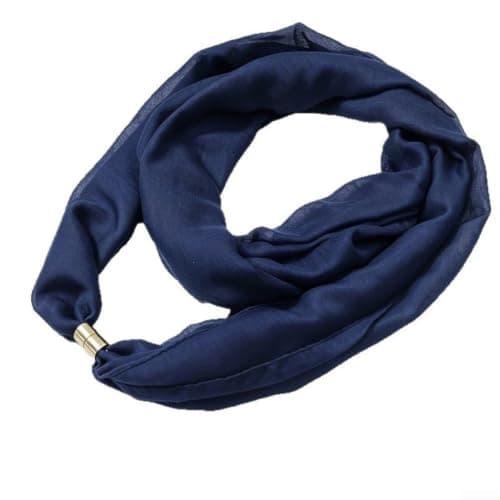 2 Pack Women Lightweight Scarf Solid Color Magnetic Neck Wrap Shawl