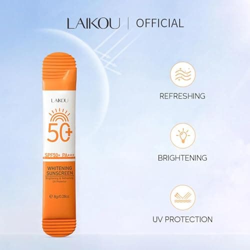 16 Pack Sunscreen SPF 50+ Travel Size – Water Resistant Sun Cream Without White Cast, Non-Greasy Mini Sun Protection for Face & Body, Lightweight UV Protection for Daily Use, 8g Per Piece — view 6