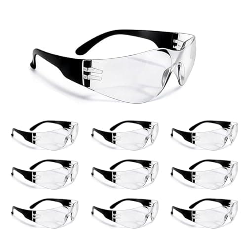 BIRDDIE 10-Pack Safety Glasses, Anti-Fog Goggles Clear Bulk Safety Eyewear