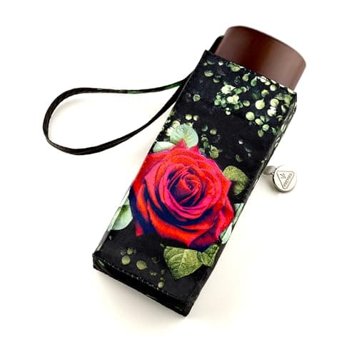 Fulton Tiny Umbrella, Huge Rose Print, Ultra Compact, Lightweight Wind Resistant Frame — view 2