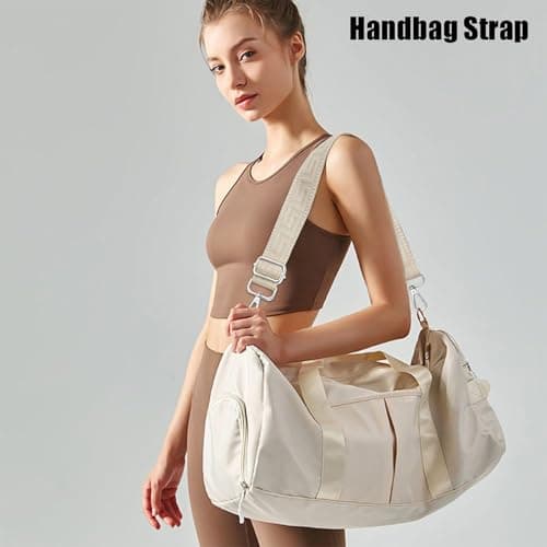 Funngy Wide Bag Strap,Handbag Strap Adjustable Wide Replacement Bag Strap 3.8cm Canvas Crossbody Shoulder Strap for Handbags Purses Totes Satchels and Backpacks with Silver Buckle — view 2