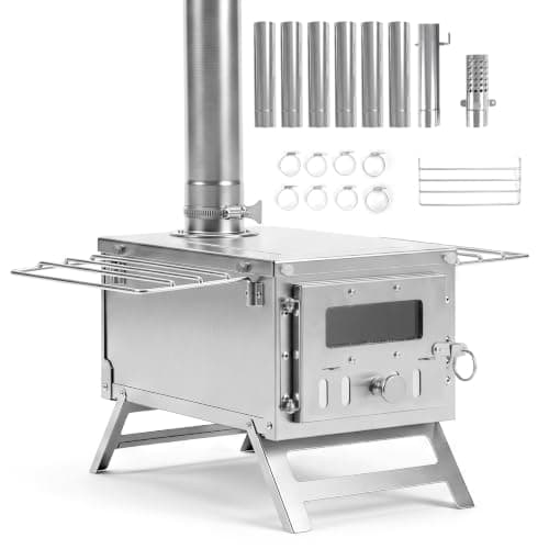 TANGZON Hot Tent Stove, Portable Wood Burning Camping Stove