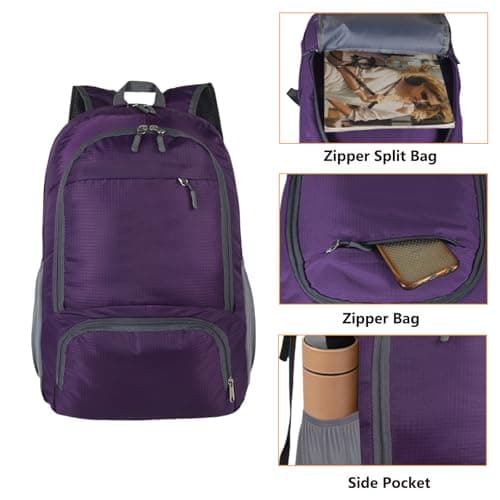 FENGZIZH Foldable Lightweight Travel Backpack, 30L Waterproof Rucksack — view 4