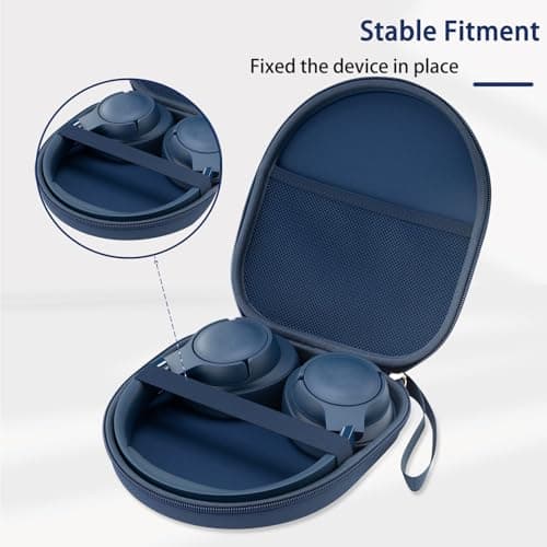 Case Compatible with Sony WH-CH520N WH-CH720N, and JBL 510BT 520 BT 720BT 770 NC 760 NC 670 NC Wireless Noise Cancelling Headphones, Portable Travel Headphone Storage Cover Bag (Blue) — view 4