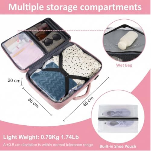Taygeer for New Easyjet Cabin Bag 45x36x20 Underseat, Travel Backpack Women — view 4
