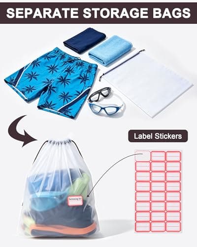 FitDA 8 Pack Shoe Bags for Travel,30 * 40CM Clear Drawstring Shoe Bags — view 4