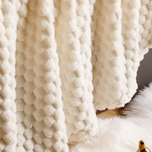Highdi Winter Blankets and Throws for Sofa Beds, Soft Warm Sofa Throw Fluffy Cozy Bed Throws Fleece Throw Blanket for Kids Adults Bedroom Couch Travel-Plaid (100X150cm,Yellow) — view 3