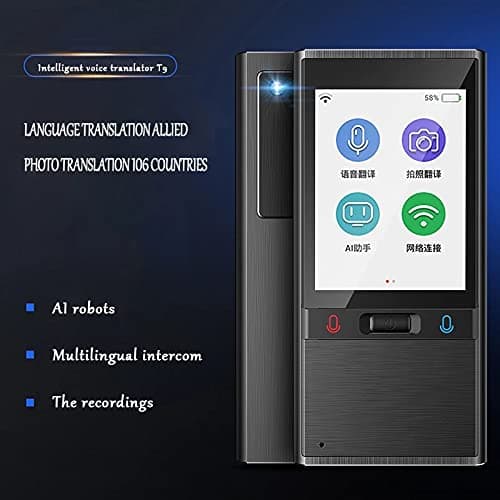 WDSOPK T9 Offline Portable Intelligent Voice Translator Multilingual Instant Translator Business Travel Translation Machine(Rose Gold) — view 3