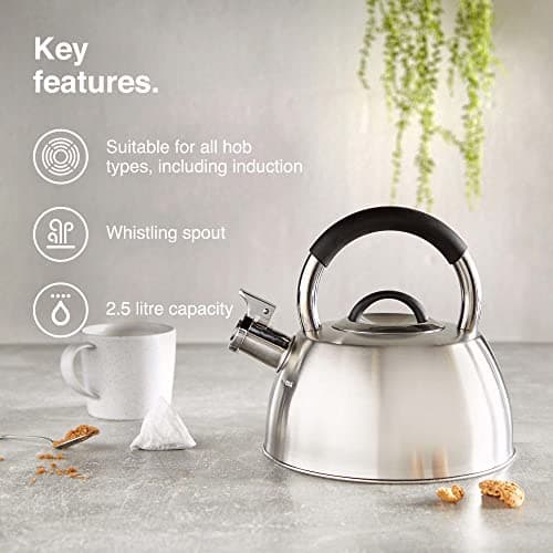 VonShef Stove Top Kettle, Stainless Steel Whistling Tea-Kettle — view 2