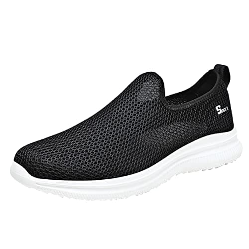 cfpqv Slip On Trainers Men's Trainers Orthopaedic Shoes Lightweight Breathable Sports Shoes Road Running Shoes Comfortable Running Shoes Leisure Shoes Walking Shoes Outdoor Fitness Slip On Shoes, A02