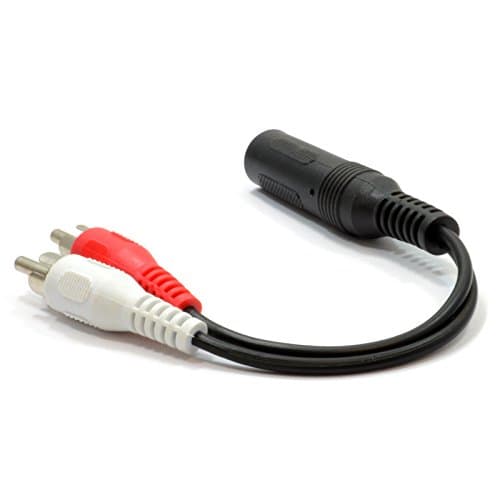 kenable 6.35mm Jack Socket to Twin RCA Phono Plugs Adapter Cable 10cm — view 4
