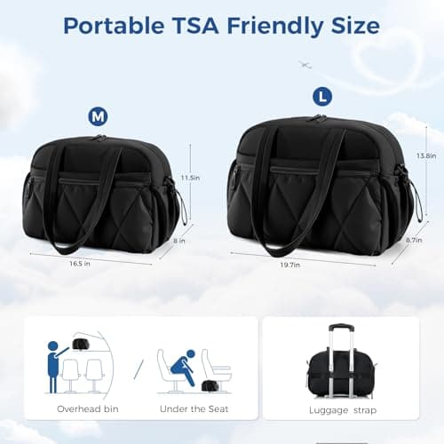 25L Travel Gym Bag for Women, Weekend Overnight Cabin Bag, Wet Pocket — view 5