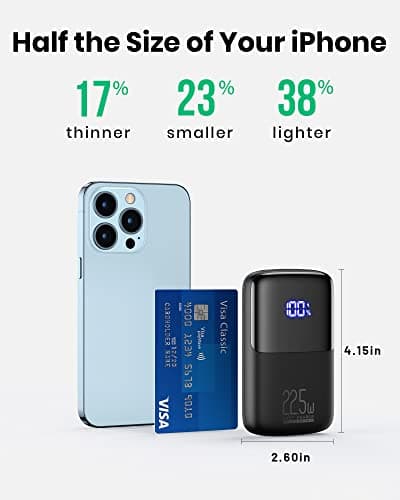 INIU Power Bank, Smallest 10000mAh 22.5W Fast Charging USB Portable Charger — view 3