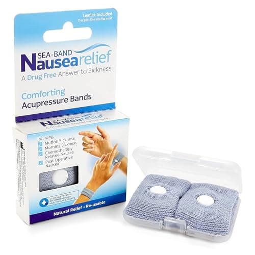 Sea-Band Grey Adult Travel & Motion Sickness Acupressure Wristband, 1 Pair