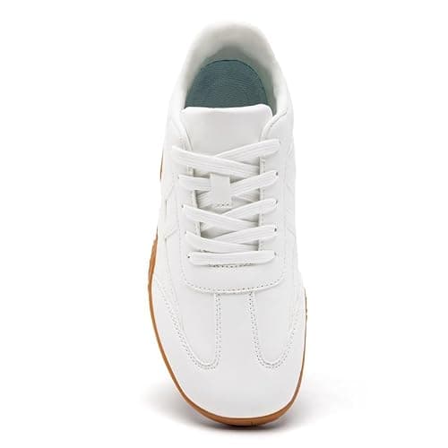 XKOWUO Womens Walking Grounding Sneaker Zero Drop Sole Lightweight Road Running Shoes Non-Slip Tennis Sneakers Breathable Fashion Athletic White_ZSize 5 — view 3