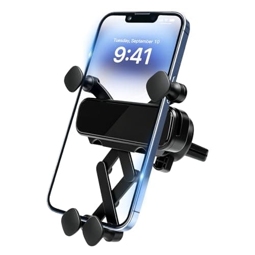 AIYEEN Little One Pro Car Phone Holder for Air Vent, Mini Vent Phone Mount with Smooth PVC Mirror Panel, Zero Noise One-Hand Car Phone Cradle for iPhone Samsung Android 4.7-6.7" (PVC Panel)