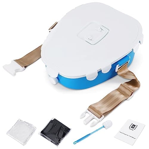 Portable Car Toilet-Mobile Emergency Toilet Urinal,Portable Potty for Adults/Children/Pregnant Woman/Old man,for Outdoor Emergency,Camping,Hiking,Car Travel,Traffic Jam (Blue)